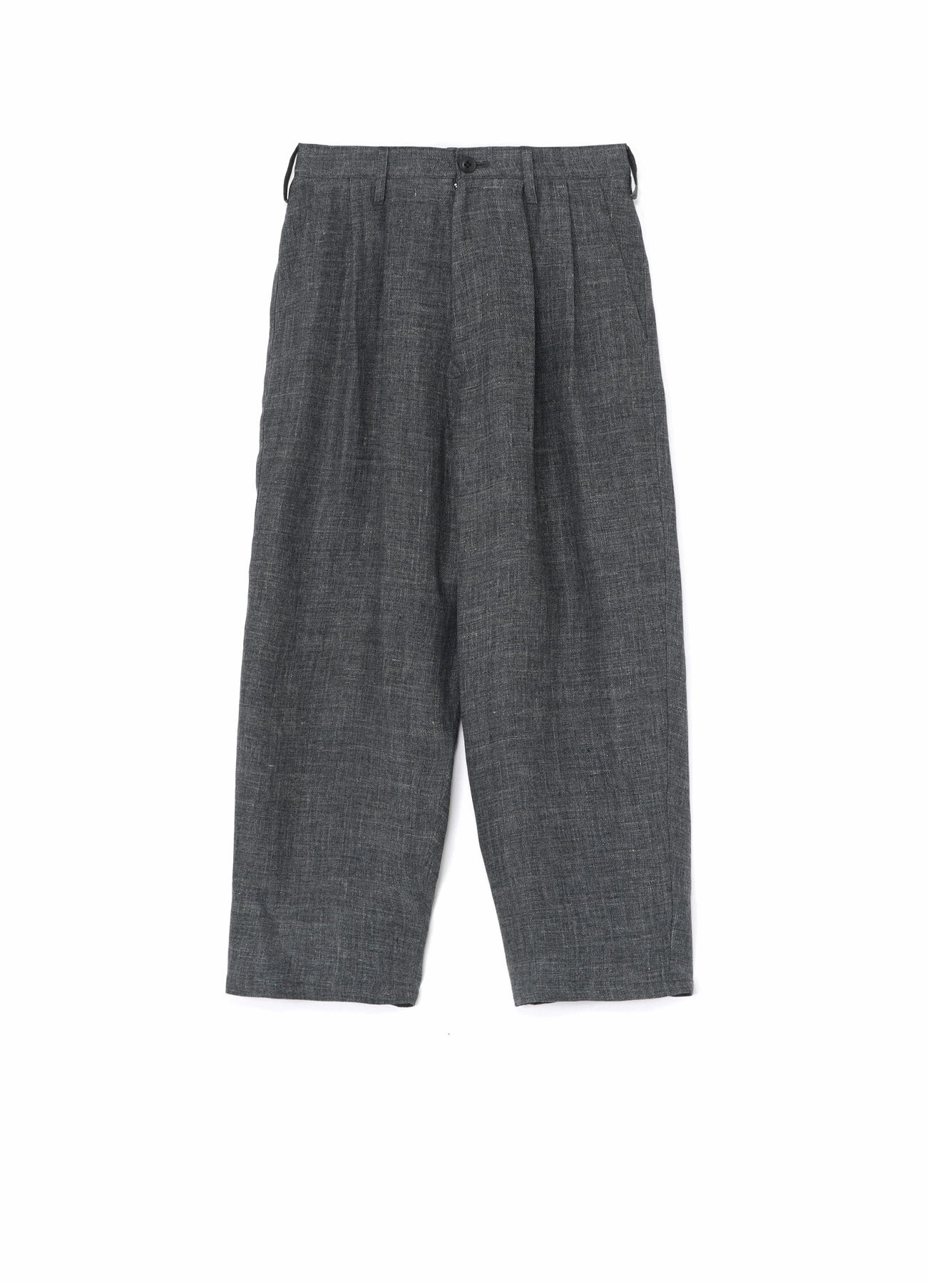 LINEN TWEED PLEATS TAPERED PANTS Active Utility