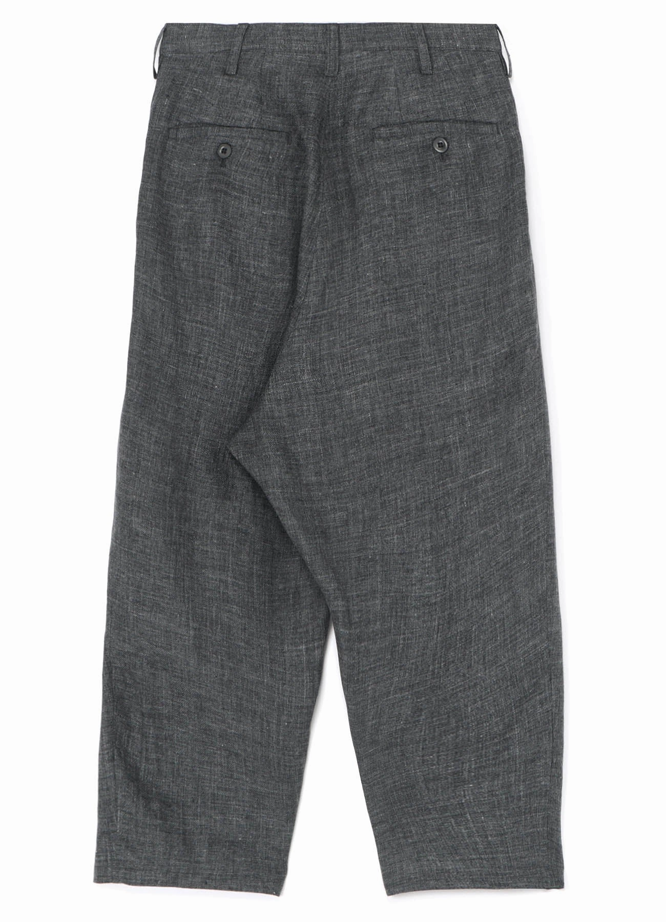 LINEN TWEED PLEATS TAPERED PANTS Easy Access