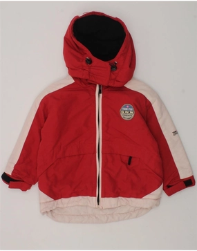 THINK PINK Baby Boys Hooded Padded Jacket 18-24 Months Red Colourblock suitable for sports games