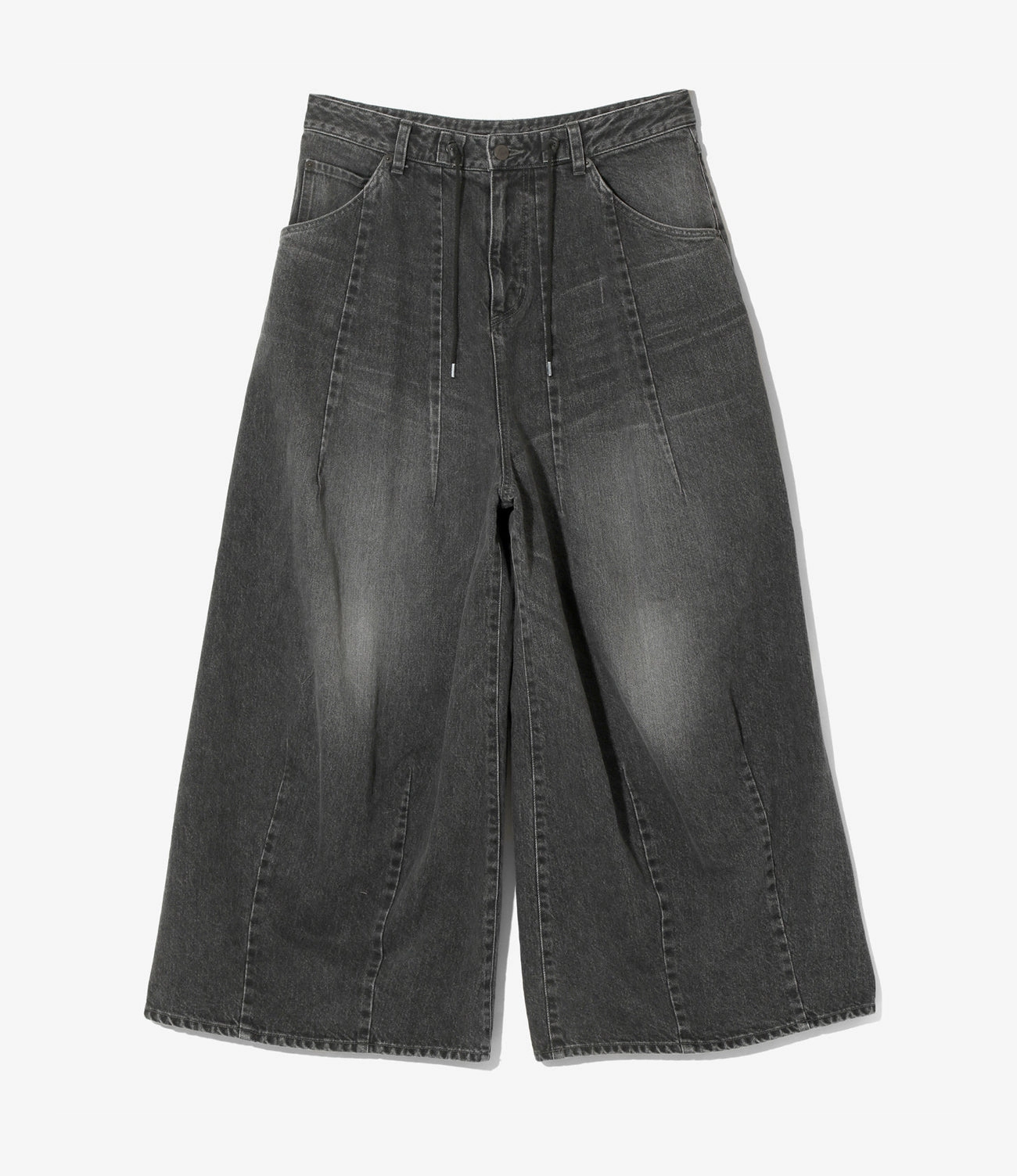 Flat Seams Frayed hem HD Baggy Jean ?C Black 12oz Denim