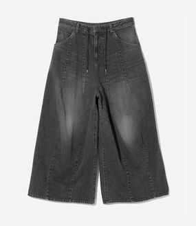 Flat Seams Frayed hem HD Baggy Jean ?C Black 12oz Denim