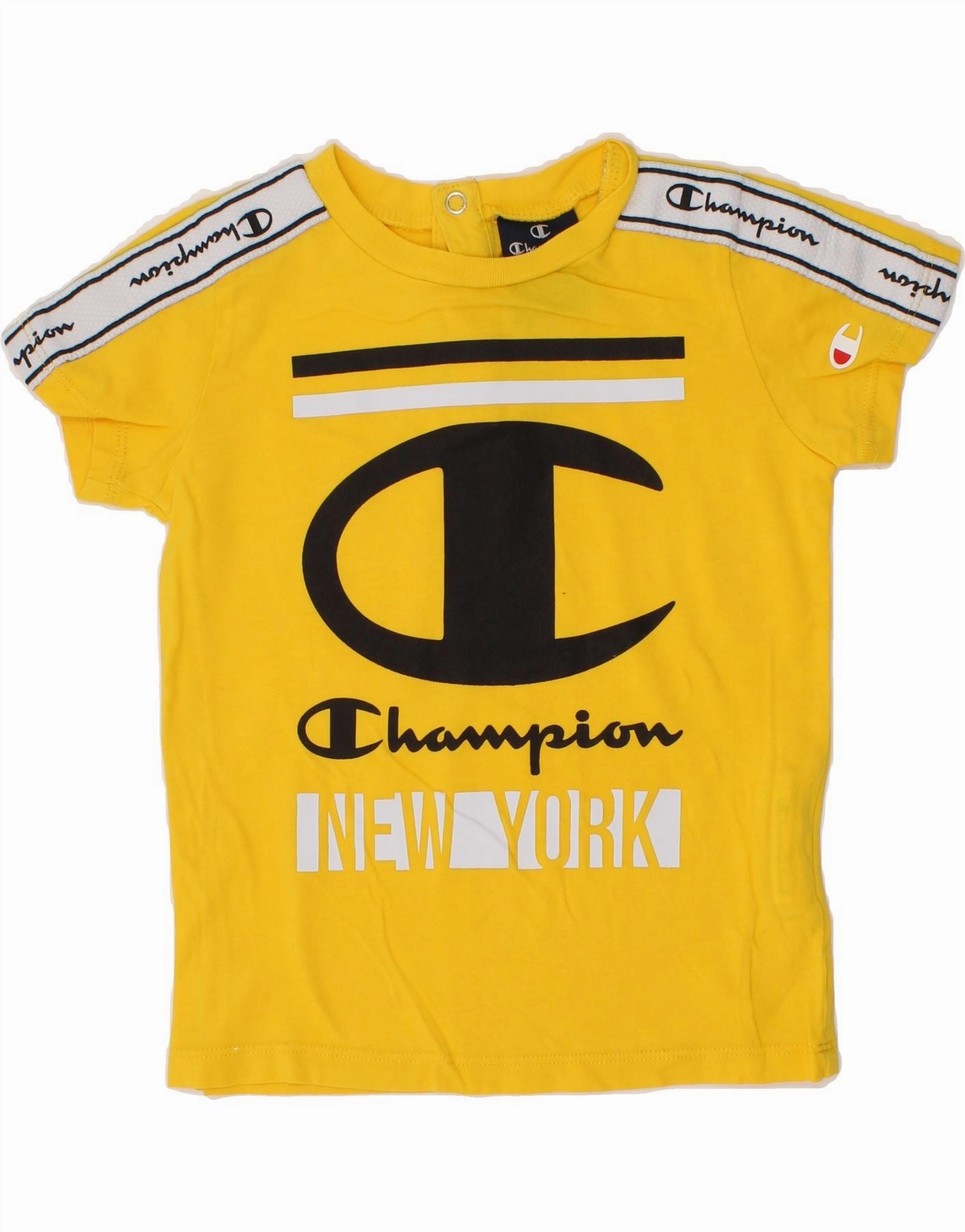 Abrasion Resistant Edges CHAMPION Baby Boys Graphic T-Shirt Top 12-18 Months Medium Yellow