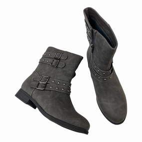 Trail Ready Low Profile Outdoor Explorer Boots Ankle Heels By Cmc In Grey, Size:9