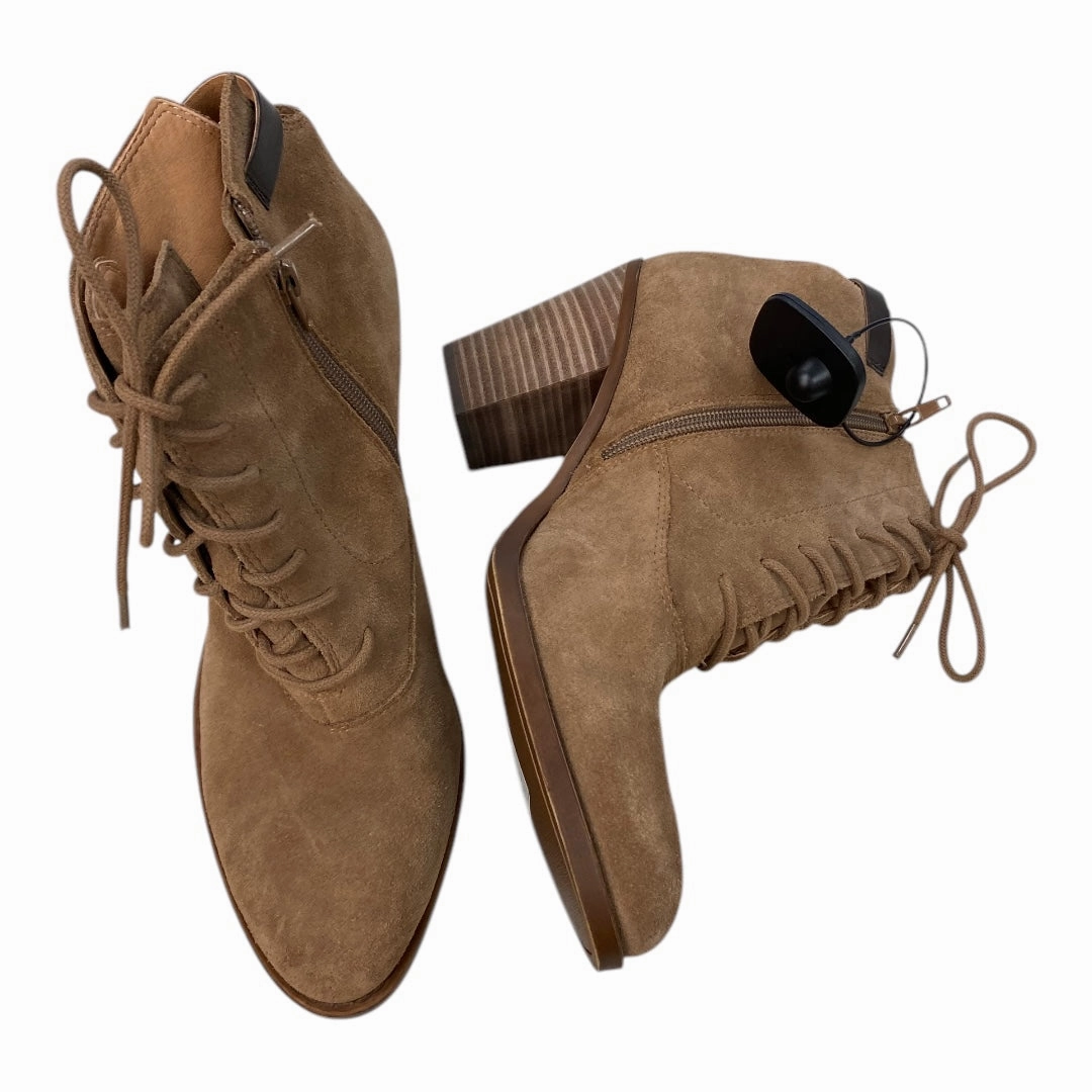 Sweat Wicking Boots Ankle Heels By Lucky Brand In Tan, Size: 11