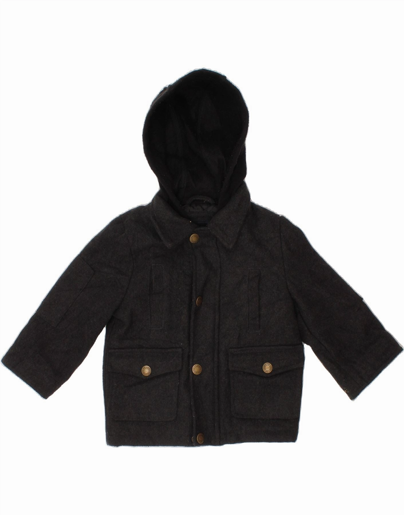 Oil LowProfileLogo LONDON FOG Baby Boys Hooded Bomber Jacket 18-24 Months Grey Polyester