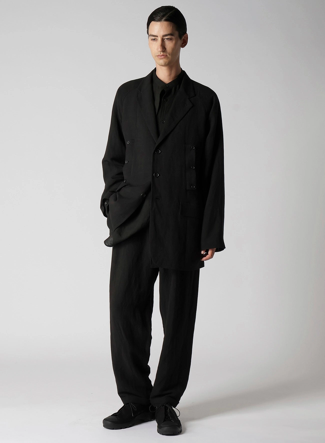 Non Restrictive Silhouette LI/RYCANVAS BOX POCKET BUTTON JACKET