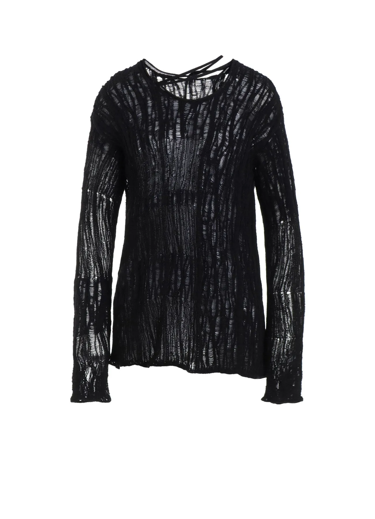 DROP NEEDLE STRIPE LONG PANEL PULLOVER Minimal Trend