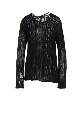 DROP NEEDLE STRIPE LONG PANEL PULLOVER Minimal Trend