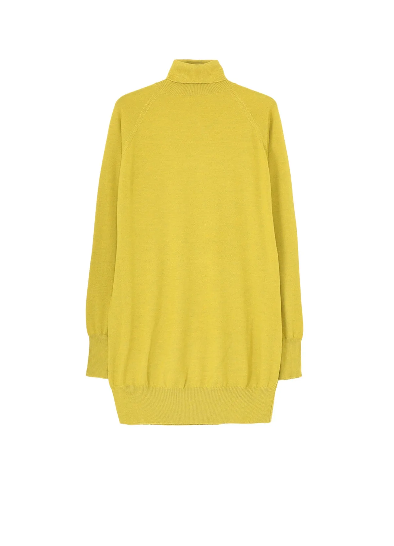 Natural Fiber Blend MERINO WOOL LEFT ZIPPER RAGLAN SLEEVE TURTLENECK