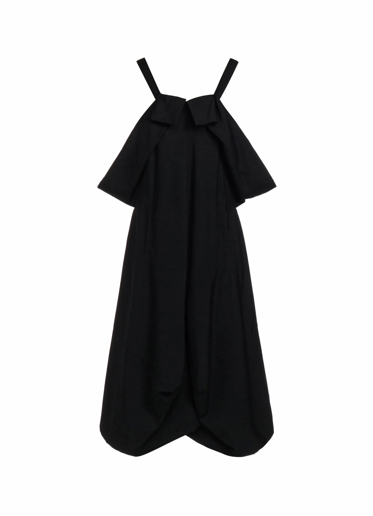 Smooth Fit Back-Pocket WOOL GABARDINE SHOULDER STRING DRESS