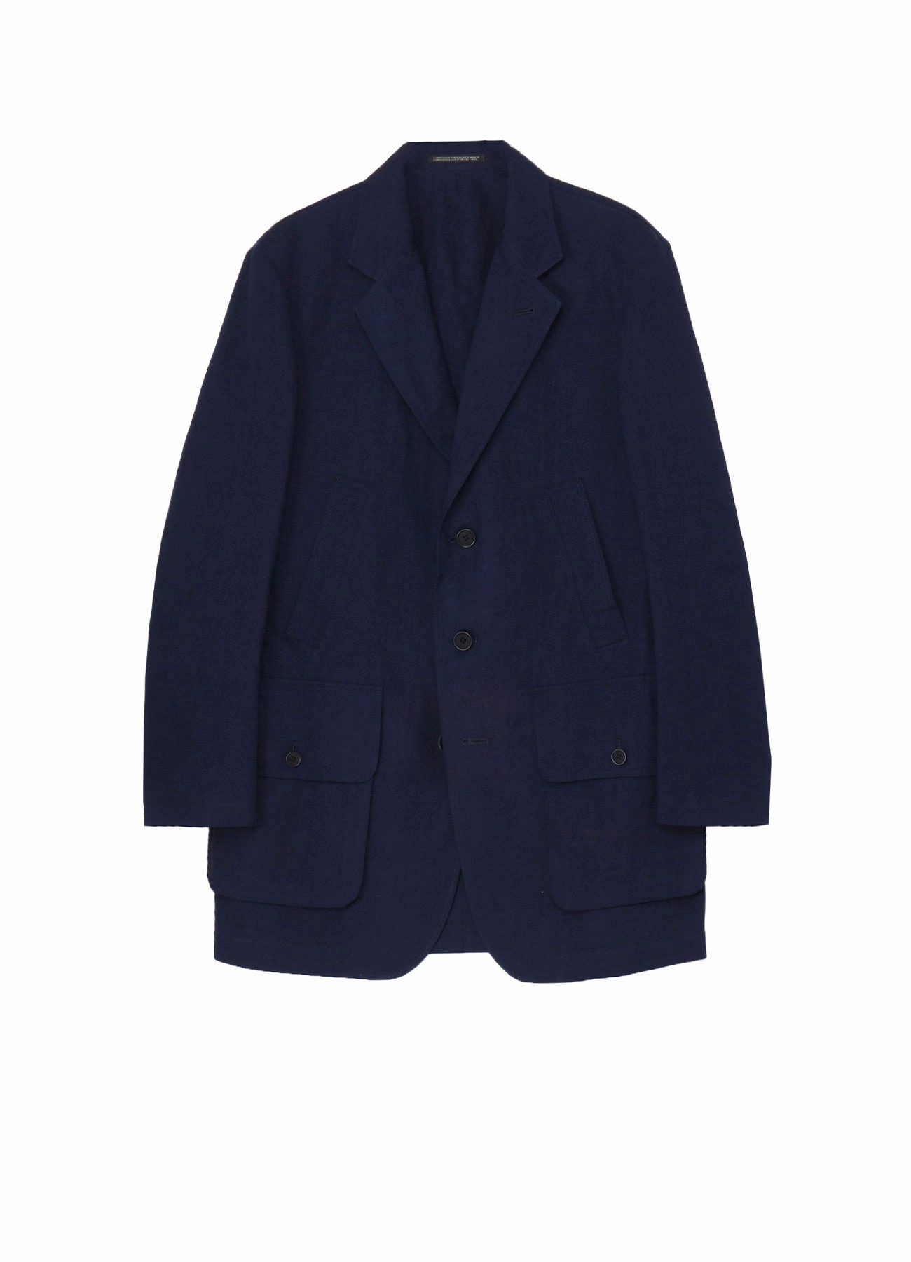 thermal Light Reflective INDIGO DYEING COTTON LINEN BOX POCKET JACKET