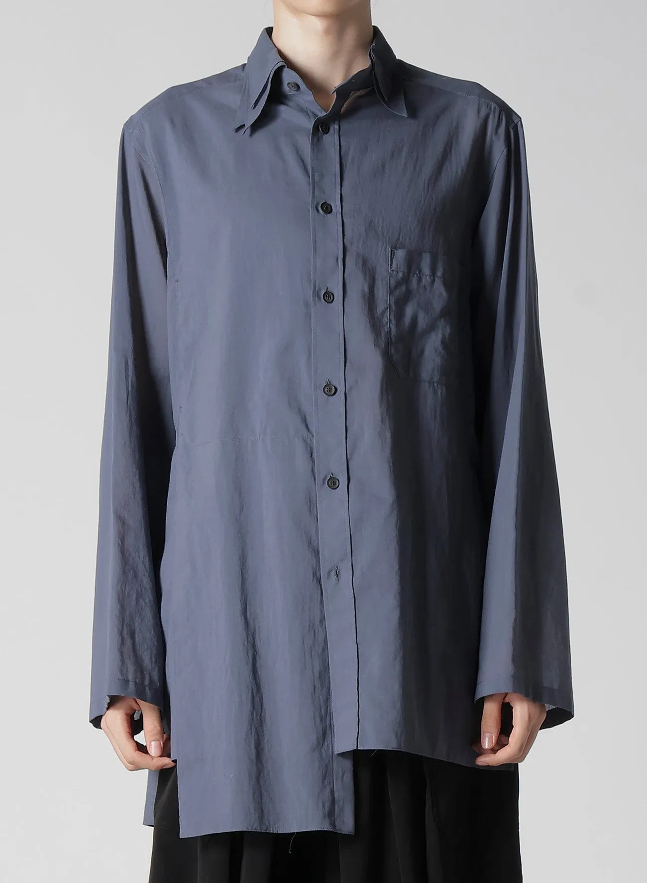 Pocket Detailing 80C/S LOAN DOUBLE LAYER ASYMMETRY BLOUSE
