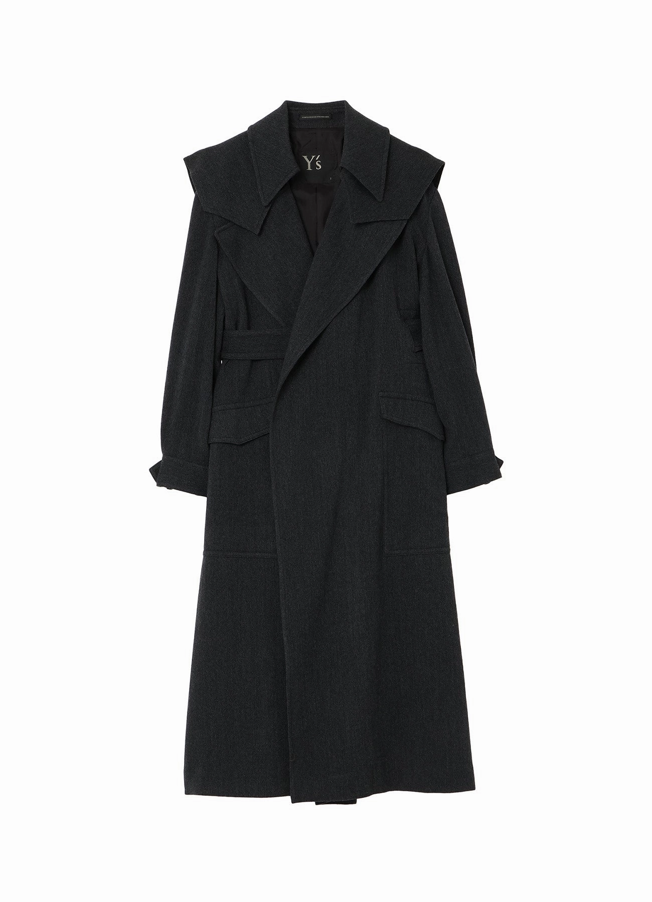 Airy Layer Fit STRETCH FLANNEL TRENCH COAT
