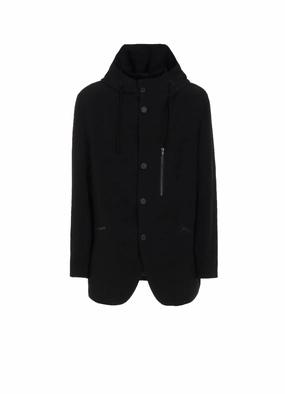 Light Insulation Trail Layer CREPE de CHINE HOODED JACKET