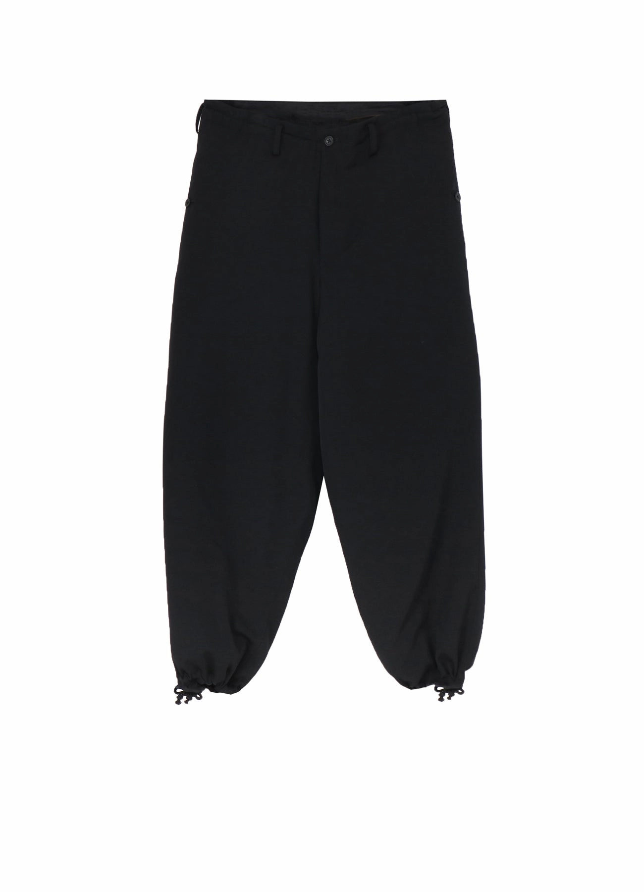 pilling resistant WOOL GABARDINE HEM STRING PANTS WITH NYLON LINER
