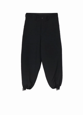 pilling resistant WOOL GABARDINE HEM STRING PANTS WITH NYLON LINER