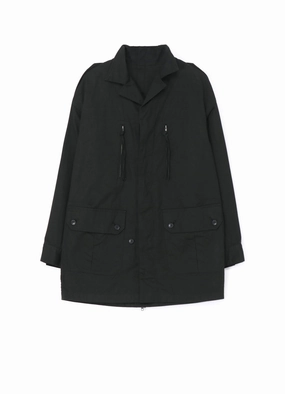 LONG ARMY JACKET Zippered Pocket Design