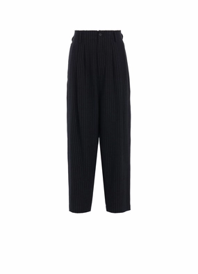 ReinforcedPockets CHAMBRAY VIYELLA STRIPED WIDE TROUSERS WITH SIDE TAPE