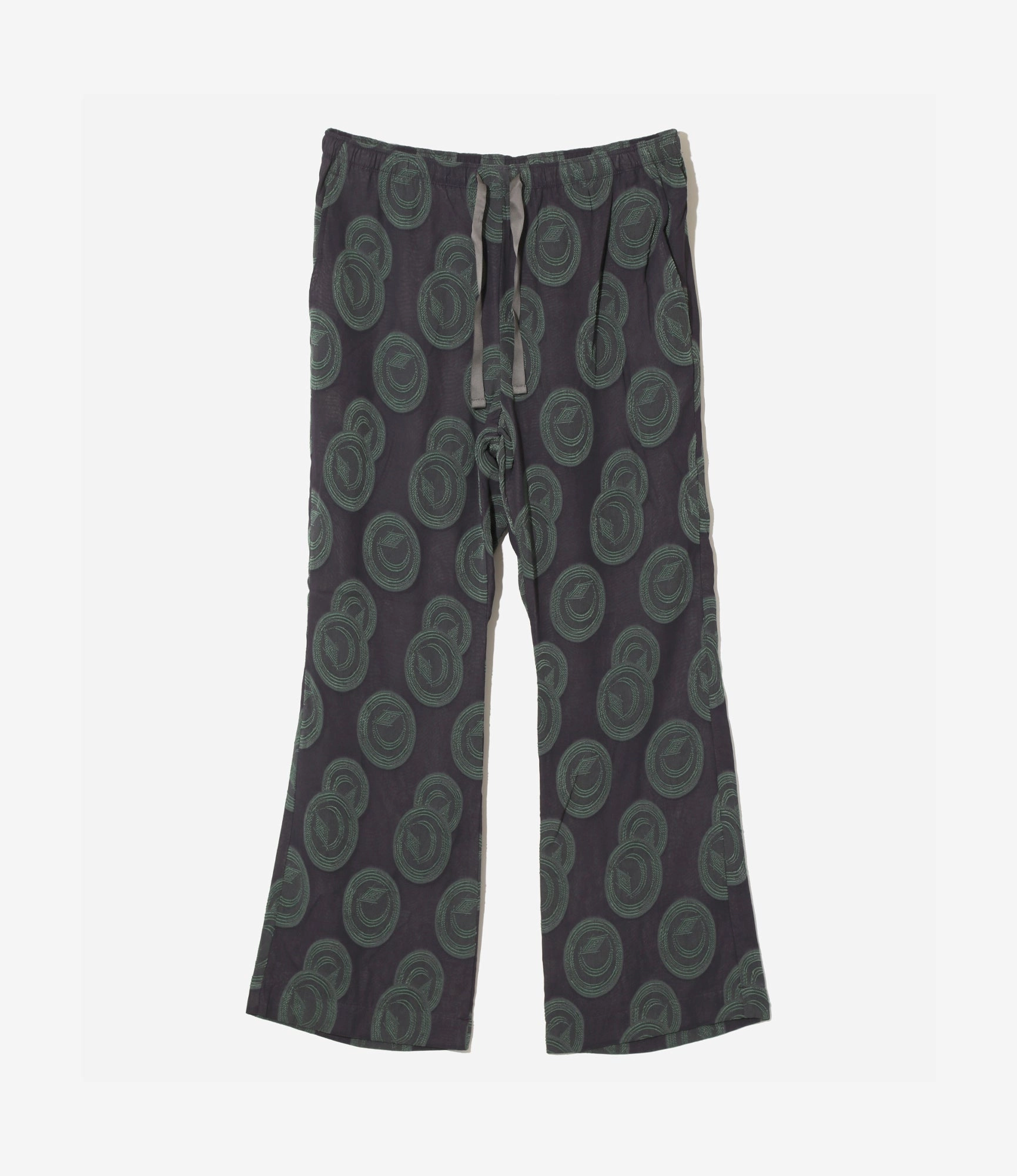 String Boot-Cut Pant ?C Purple/Green Ring Cut Jacquard Rayon No Pinch Sporty Stretch Fit