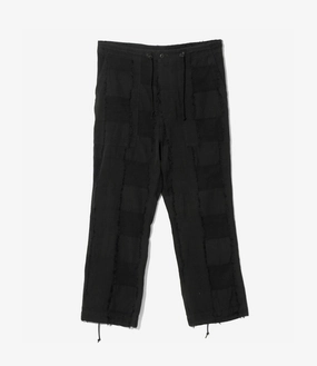 Tapered Look String Fatigue Pant ?C Black Cut Jacquard Ripstop Cotton