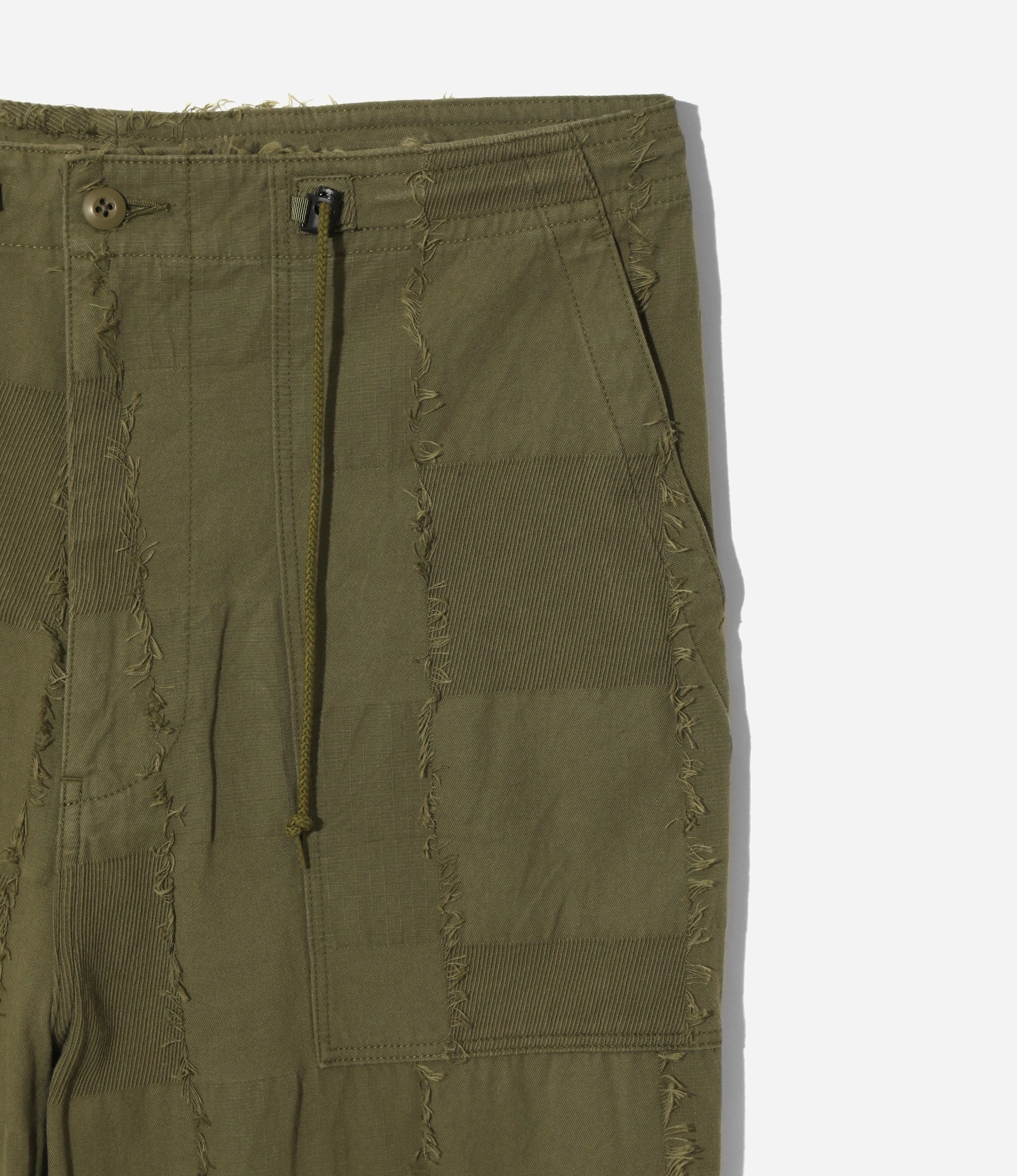 Comfortable Look Wear Lined interior String Fatigue Pant ?C Olive Cut Jacquard Ripstop Cotton