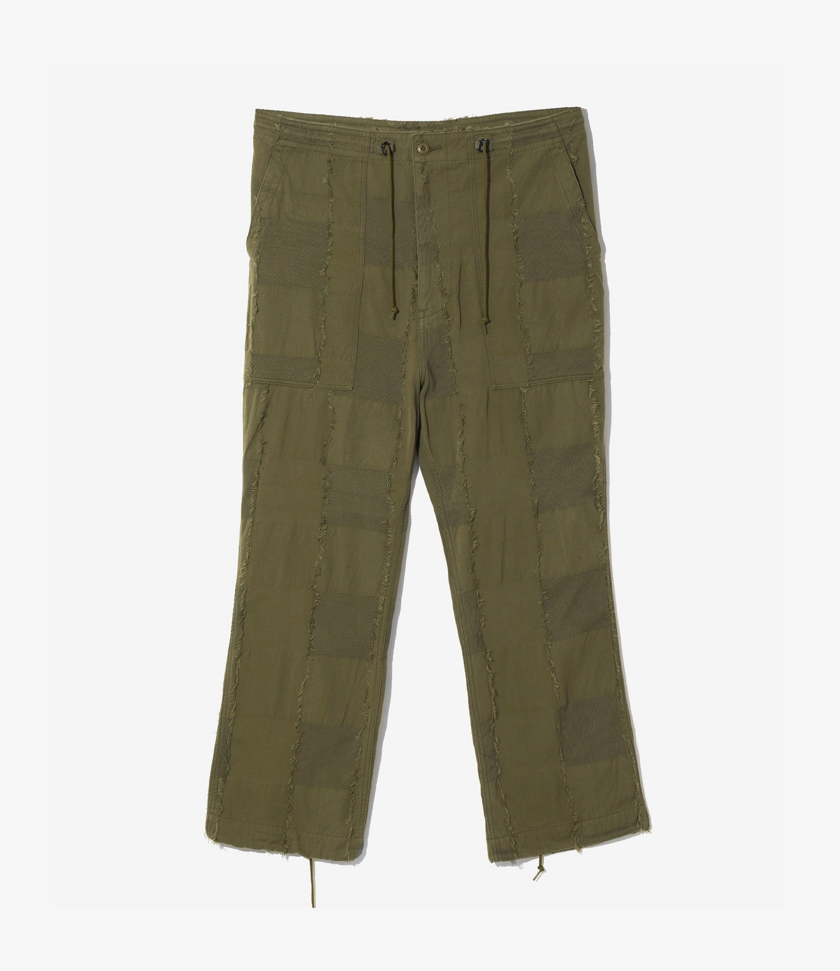 String Fatigue Pant ?C Olive Cut Jacquard Ripstop Cotton Relaxed Fit