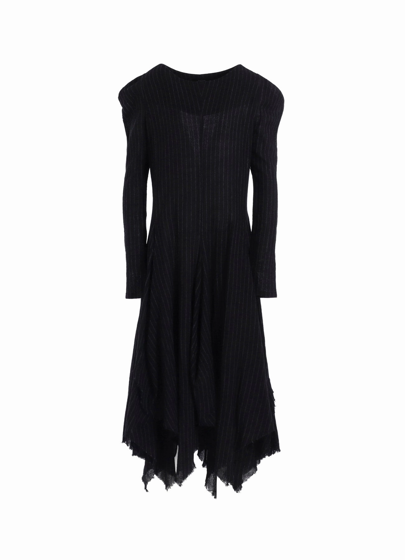 STRIPE GAUZE PUFF DRESS Chic Comfort
