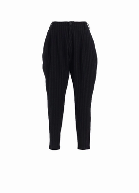 STRIPE GAUZE TUCK SLIM PNATS Trendy Look Sleek Design