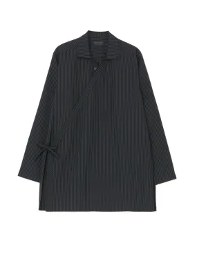 Earthy Hue STRIPED ETHNIC WRAP SHIRT