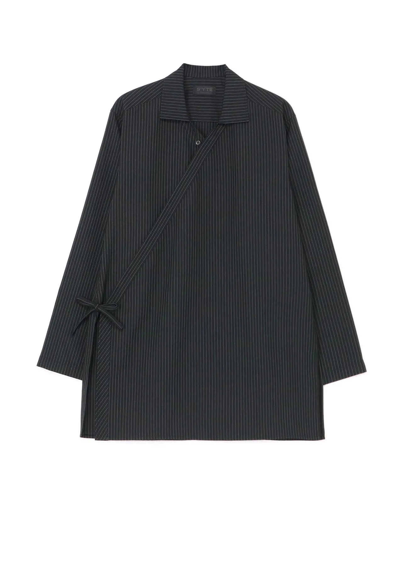 Earthy Hue STRIPED ETHNIC WRAP SHIRT