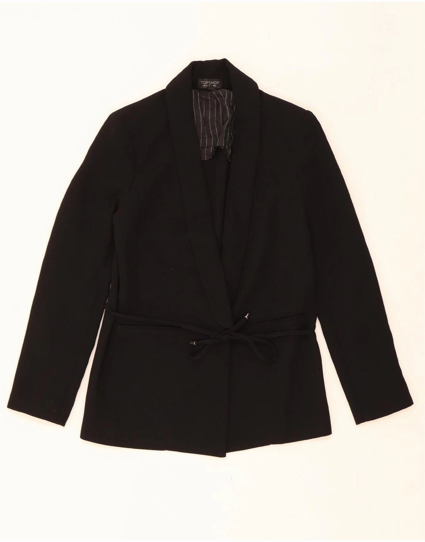 Sharp Business Look TOPSHOP Womens Blazer Jacket UK 6 XS  Black Viscose
