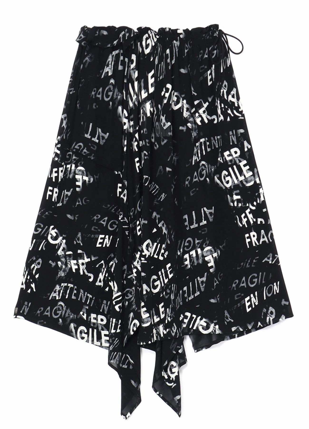 Fashion Look RAYON GEORGETTE ASYMMETRIC SKIRT