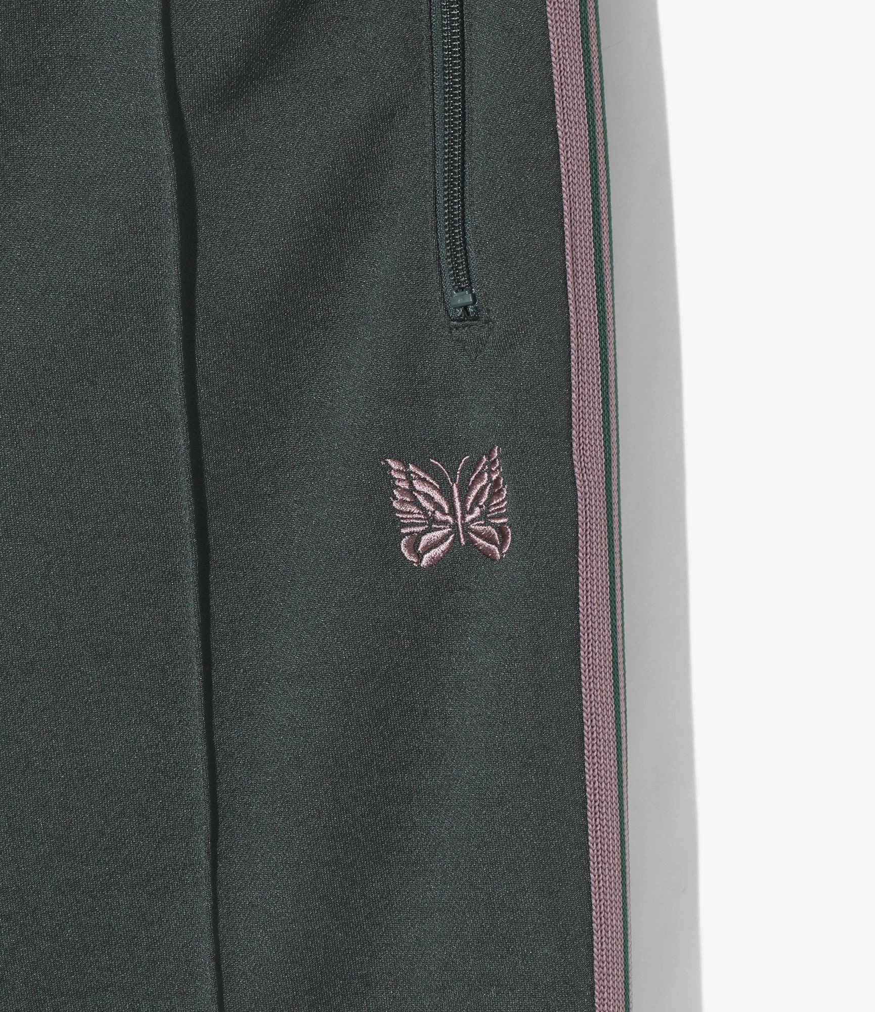 Narrow Track Pant ?C Green Smooth Polyester Cool Weather Flattering Fit Wear