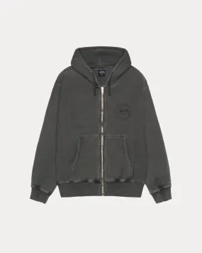 Dark Shade STUSSY WEAR PIG. DYED ZIP HOOD