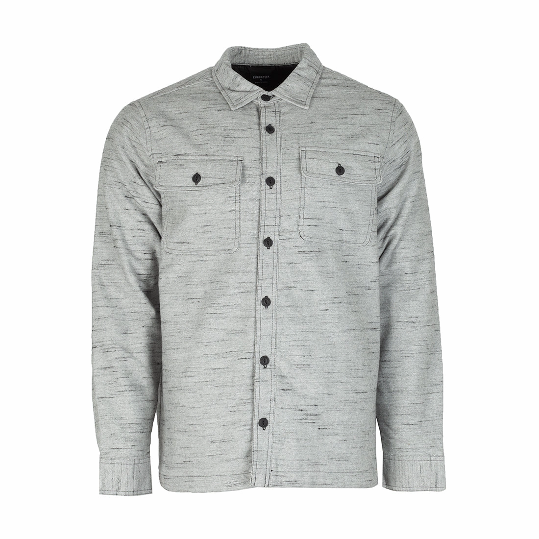 Full Length Zipper Full length Quilted Lined Flannel Shirt Jacket - Mens