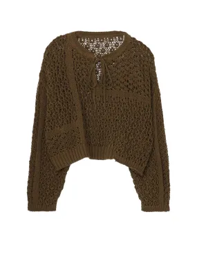 AntiPilling Finish OPENWORK DESIGN HENRY WIDE SLEEVE PULLOVER