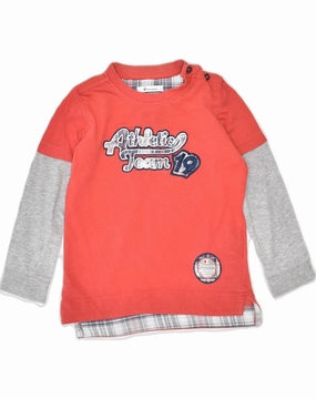 Pullover Design CHAMPION Baby Boys Graphic Top Long Sleeve 12-18 Months Medium Orange