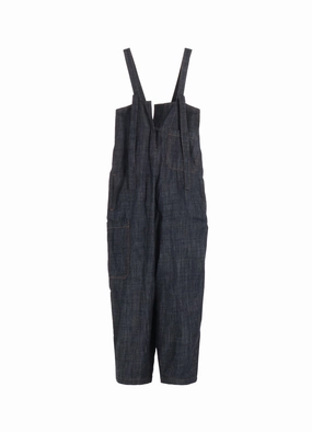 8OZ DENIM OVERALLS WITH STRAP Refined Aesthetic Belt Waist