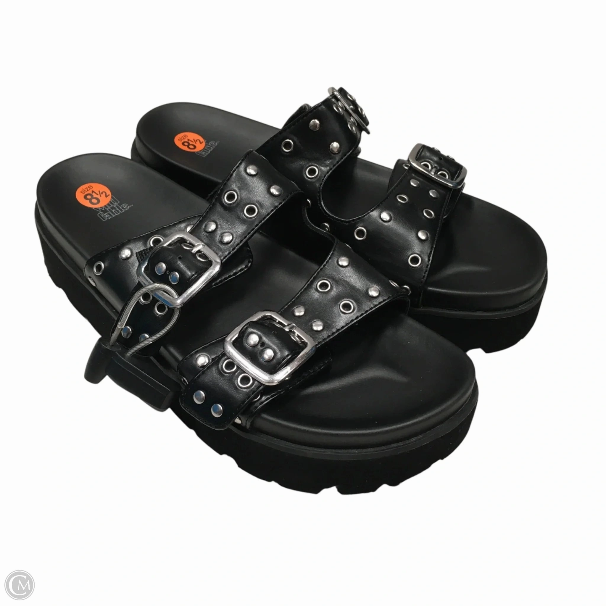 Toe Protection Sandals Heels Platform By Wild Fable In Black, Size: 8.5