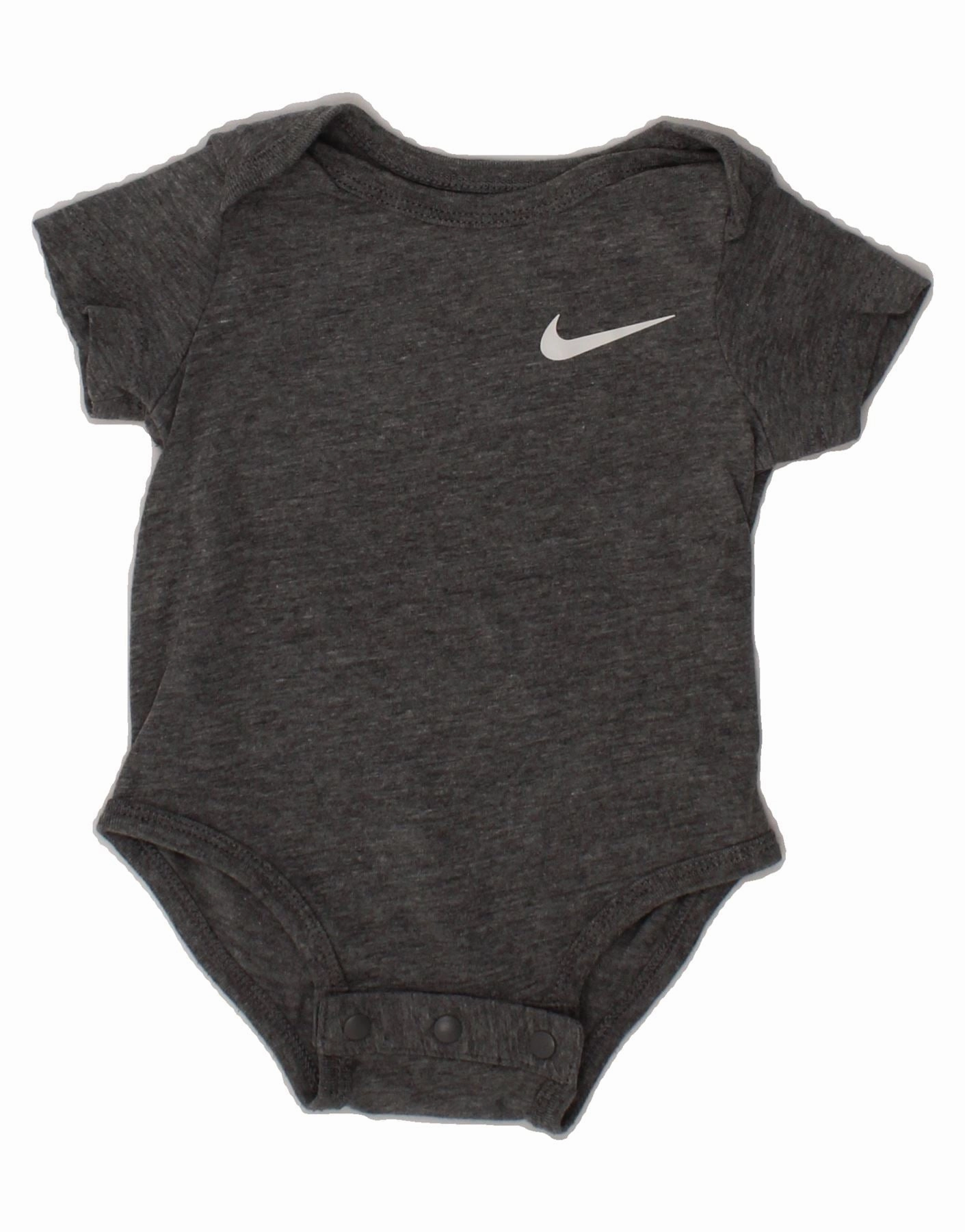 Indoor Holiday NIKE Baby Boys Bodysuit 0-3 Months Grey Cotton