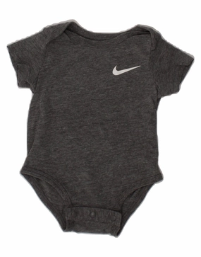 Indoor Holiday NIKE Baby Boys Bodysuit 0-3 Months Grey Cotton