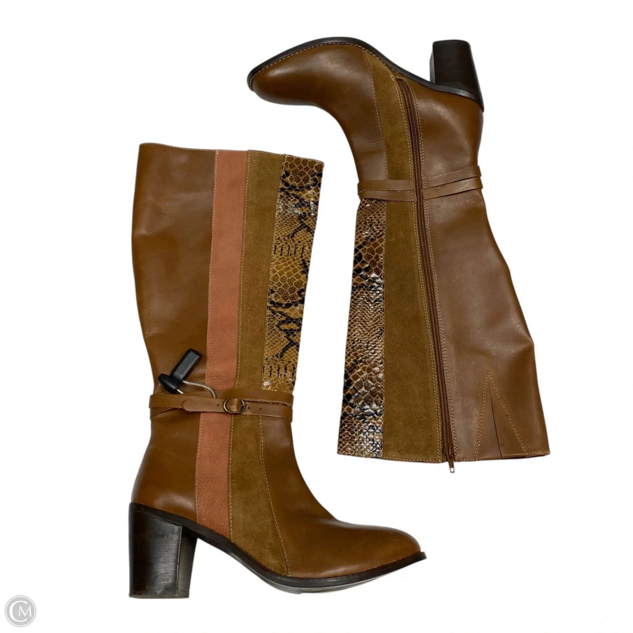 Boots Knee Heels By Matisse In Brown, Size: 7.5 Anti microbial coating