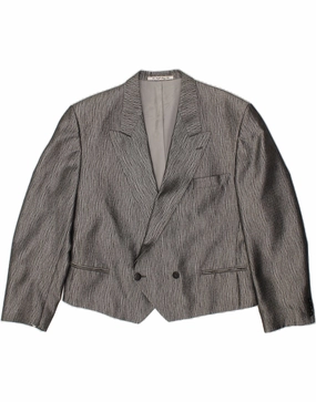 ANGELO LITRICO Womens Blazer Jacket UK 18 XL Silver Pinstripe Timeless Design