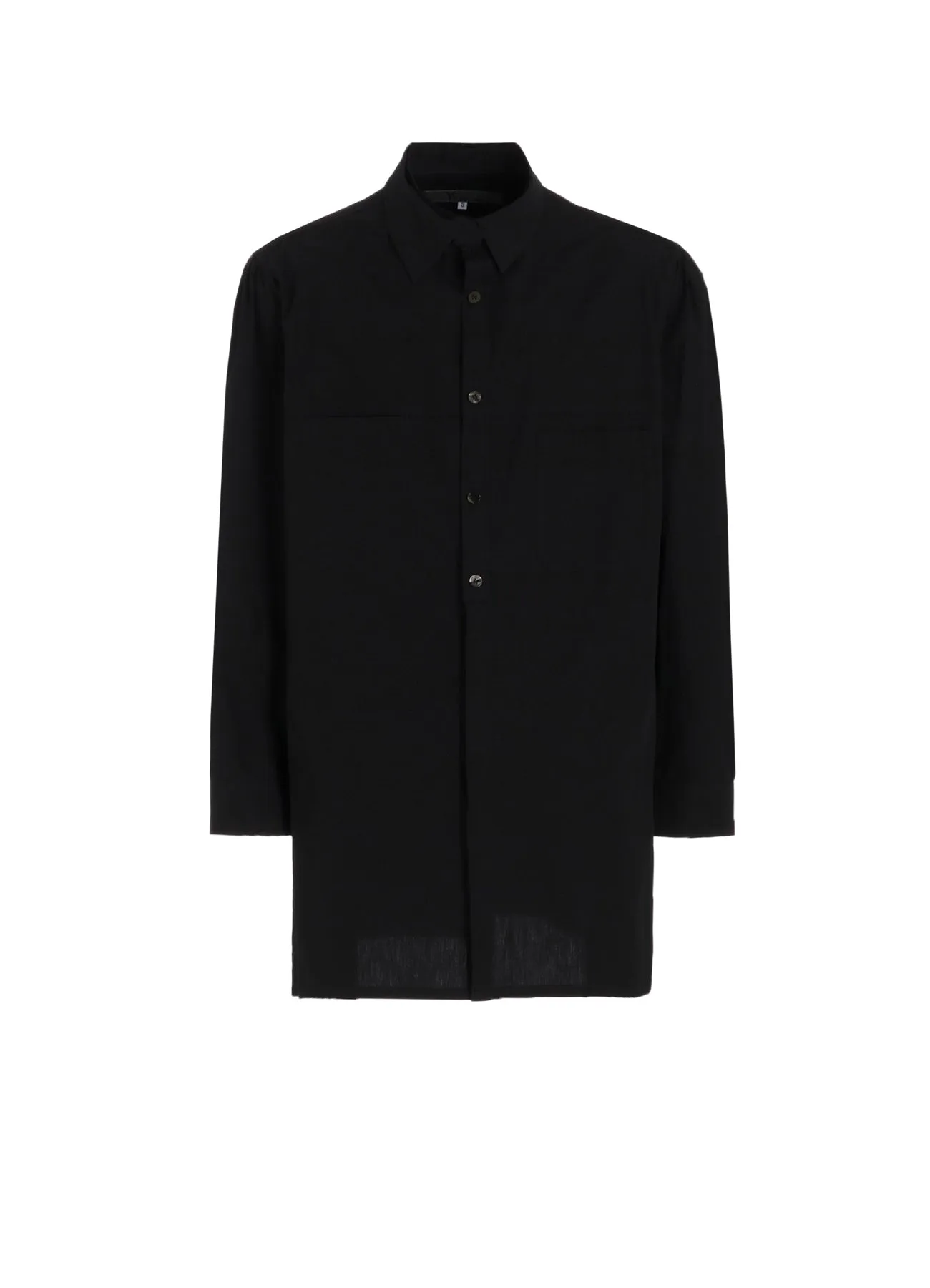 40 BROAD SPARE COLLAR SHIRT Sustainable Material high-low hem