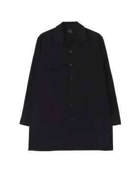 Sheer Panel SUIT BROAD CDH OPEN COLLAR SHIRT