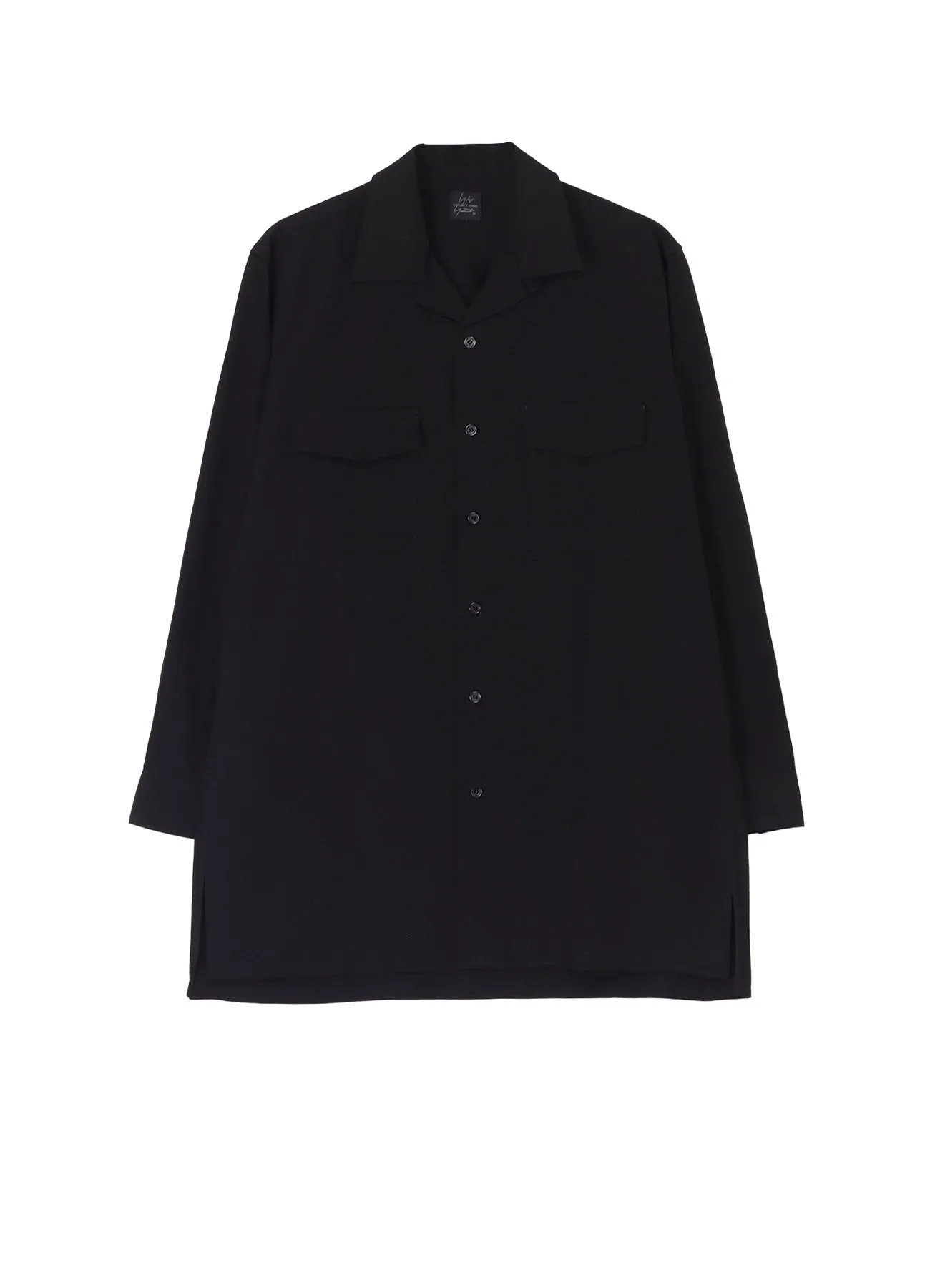 Sheer Panel SUIT BROAD CDH OPEN COLLAR SHIRT