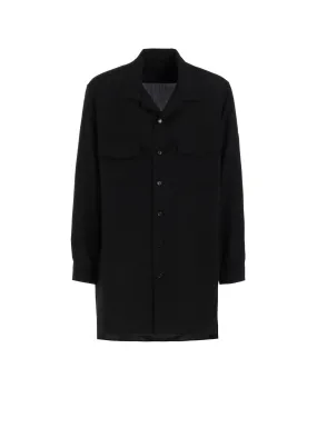 SUIT CELLULOSE POPLIN CDH OPEN COLLAR SHIRT Seamless Side Panels No Chafe Edging