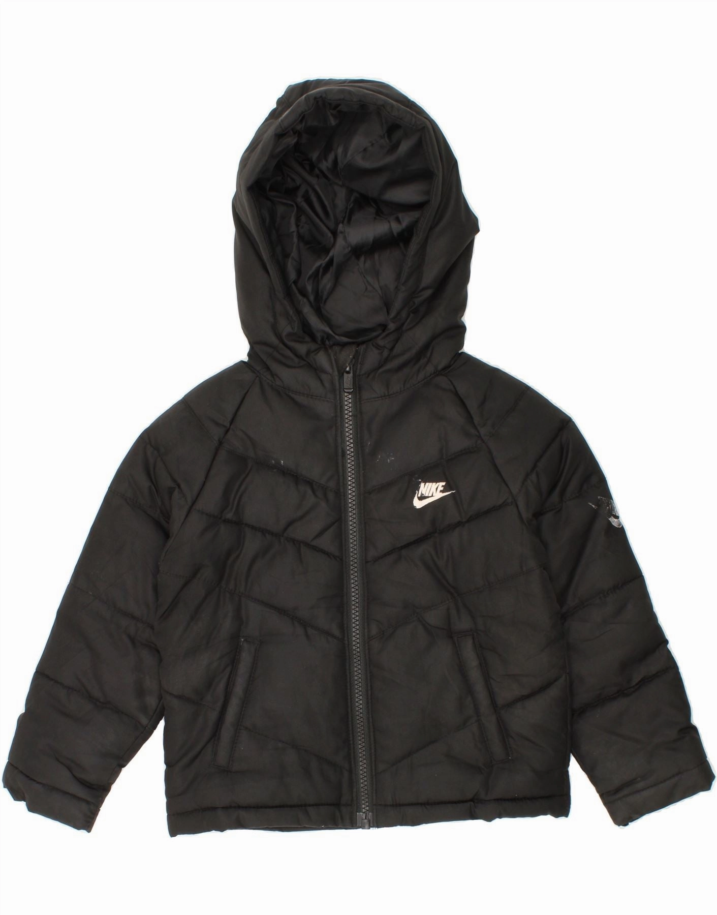 New Year's Eve attire Goods NIKE Baby Boys Hooded Padded Jacket 18-24 Months Black Polyester