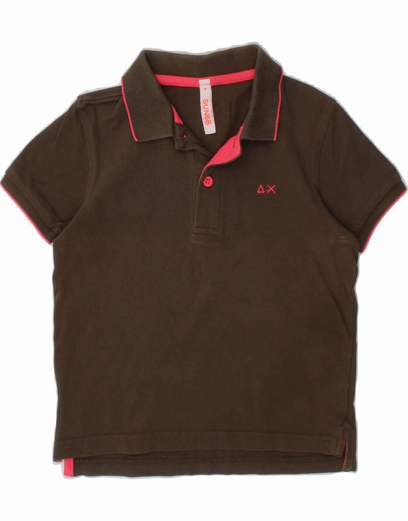Subtle design SUN68 Baby Boys Polo Shirt 18-24 Months Brown Cotton