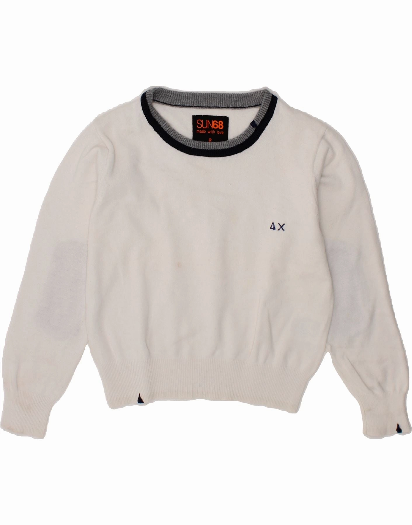 Modern Look Stylish Drape SUN68 Baby Boys Sweatshirt Jumper 18-24 Months Grey Cotton